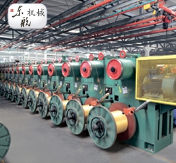 56-wire collective drive pay-off and take-up for plating